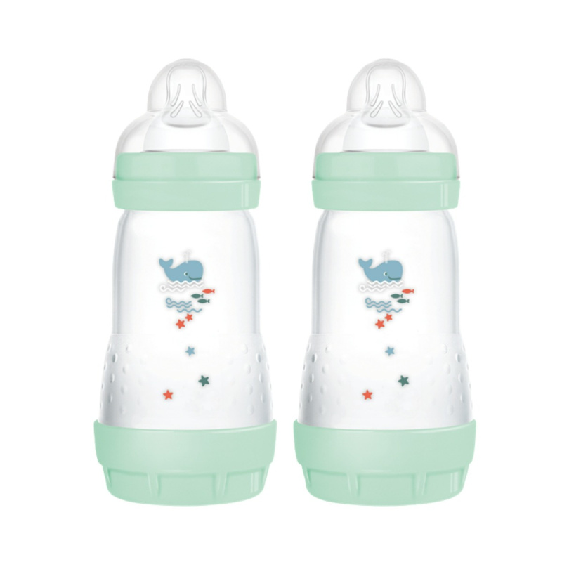 MAM Perfect Star Anti-colic Bottle antikoliková lahev 2m+ Mint 2x260 ml