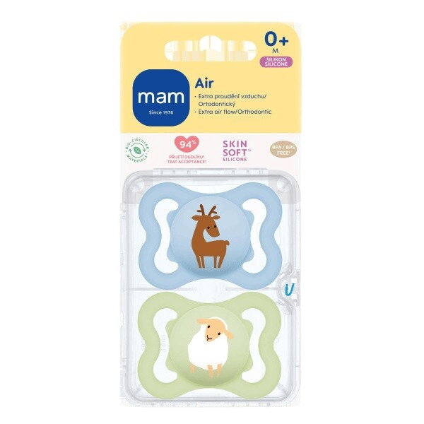 MAM Air 0+ months dudlík Blue/ Green 2 ks