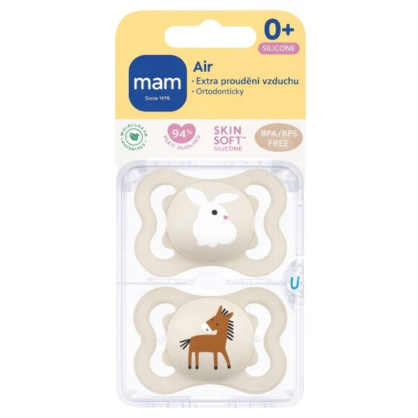 MAM Air 0+ months dudlík Grey/ Beige 2 ks