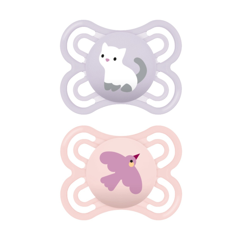 MAM Perfect 0+m, dbl box dudlík Pink/ Purple 2 ks