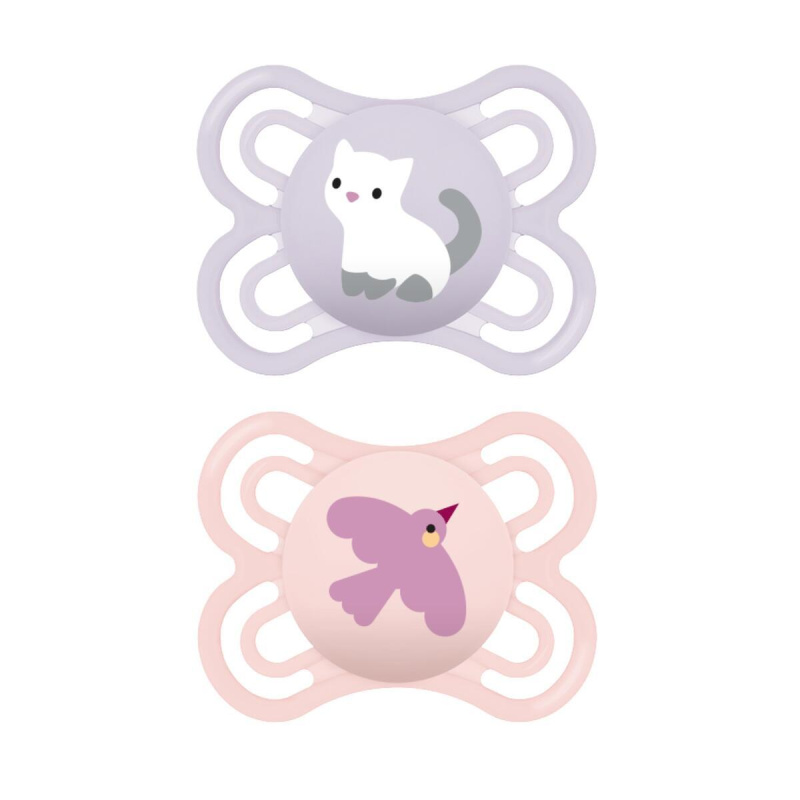 MAM Perfect 0+m, dbl box dudlík Pink/ Purple 2 ks