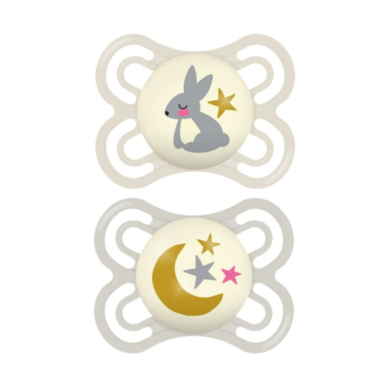 MAM Perfect Night 0+ months dudlík Beige/ Grey 2 ks
