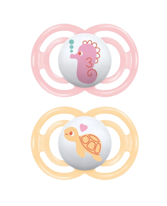 MAM Perfect 6m+ dudlík Pink/ Orange 2 ks
