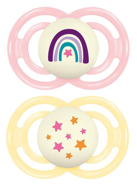 MAM Perfect Night 16+ months dudlík Pink/ Yellow 2 ks
