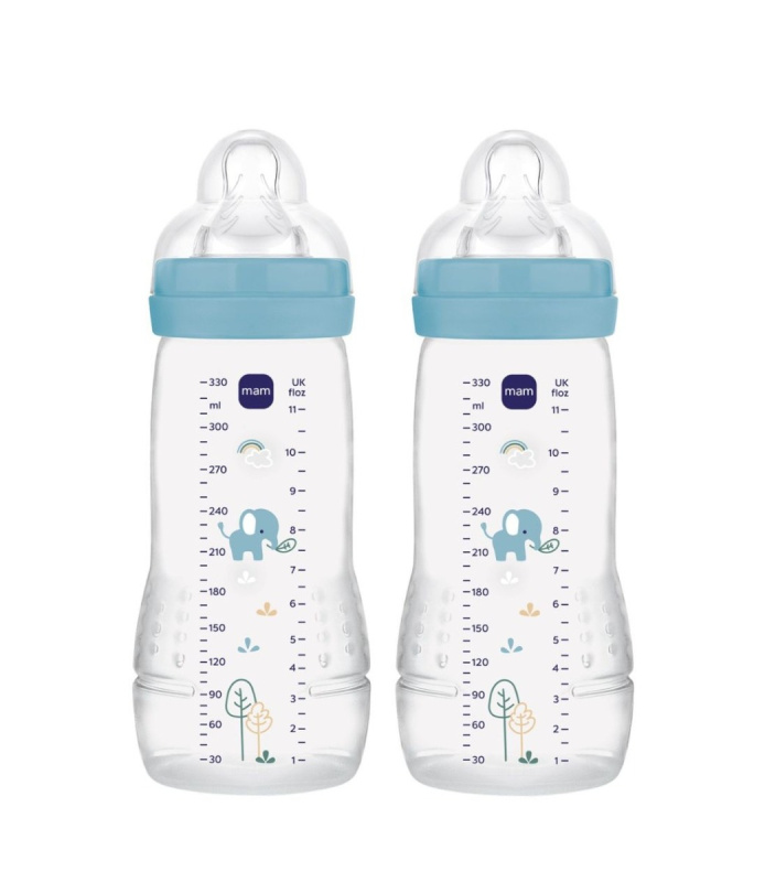 MAM Easy Active™ Baby Bottle dětská láhev 4m+ Blue 2x330 ml