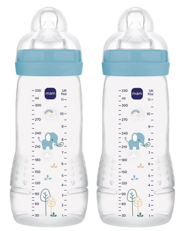 MAM Easy Active™ Baby Bottle dětská láhev 4m+ Blue 2x330 ml