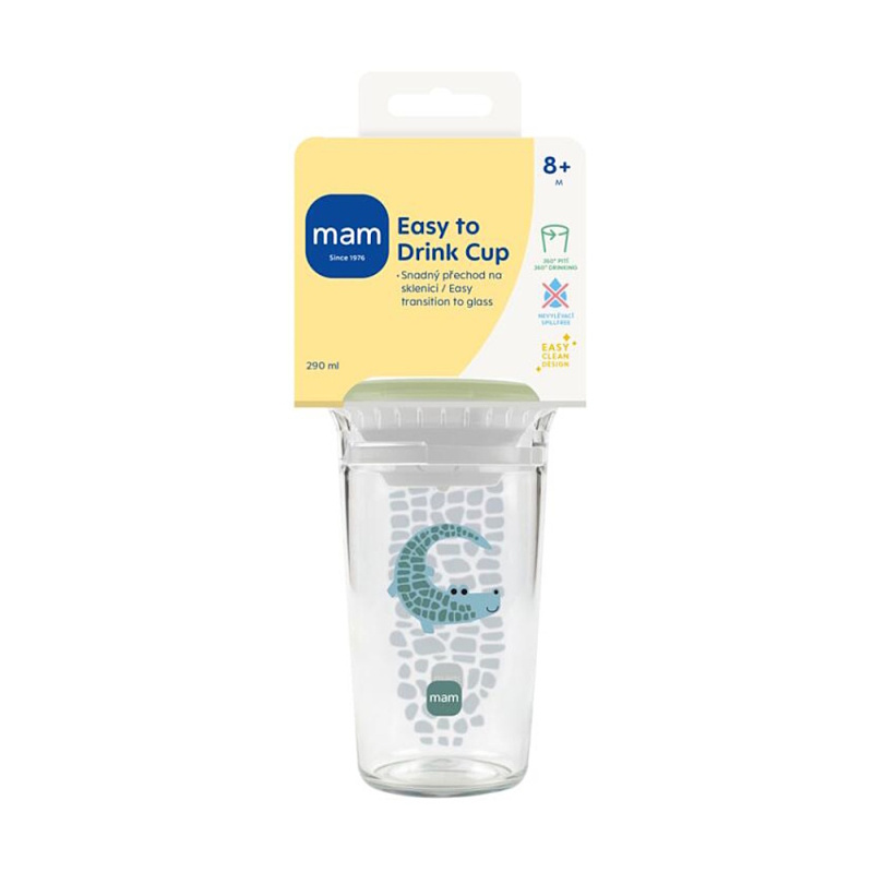 MAM Easy to Drink Cup netekoucí hrnek Green 8m+ 290 ml