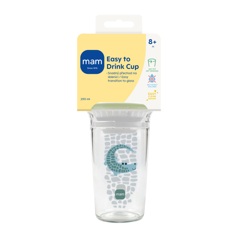 MAM Easy to Drink Cup netekoucí hrnek Green 8m+ 290 ml