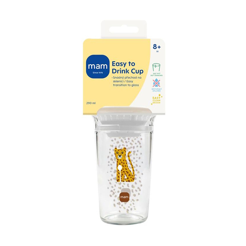 MAM Easy to Drink Cup netekoucí hrnek Yellow 8m+ 290 ml
