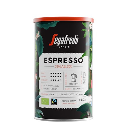 Segafredo Espresso Organico - mletá káva - 250 g