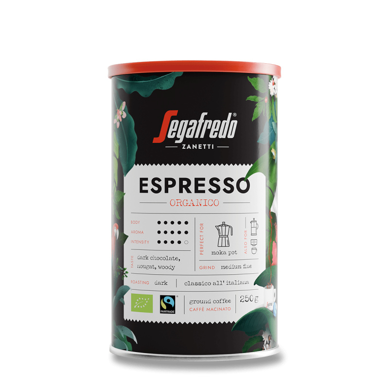 Segafredo Espresso Organico - mletá káva - 250 g