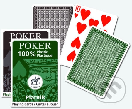 Jeden balíček plastových karet Poker