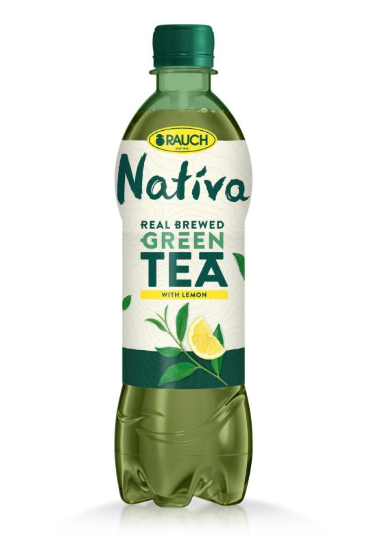 Rauch  Ledový čaj Nativa - zelený s citronem, 12 x 0,5 l