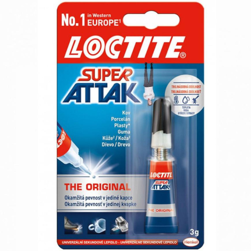 Vteřinové lepidlo Super Attak liquid, 3 g