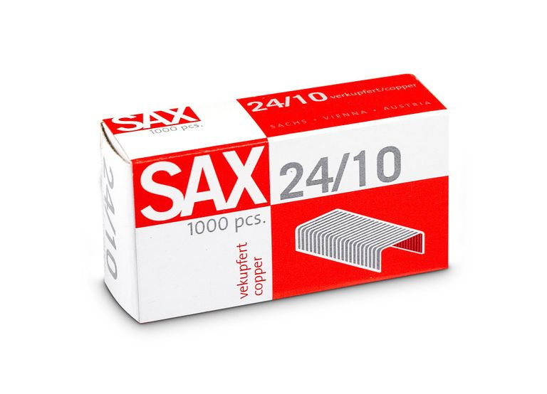 Sešívací spony SAX 24/10 1000ks, měď SAX