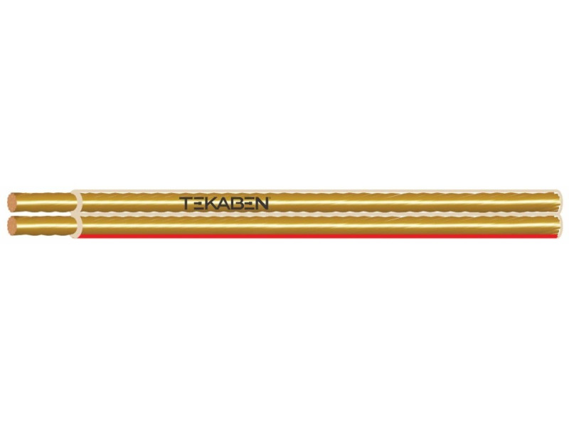 Dvojlinka nestíněná TEKABEN LSPR TR/RT 100, 2x 0,50 mm, průhledná, 100 m
