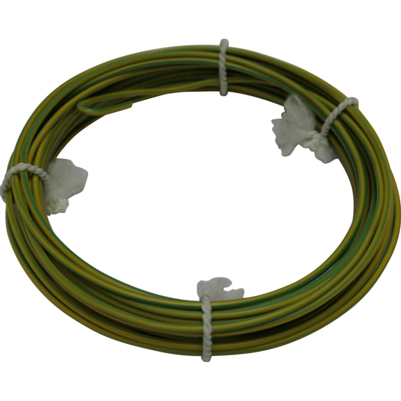 Sdělovací vodič H07V-U zeleno-žlutý 1,5 mm2 10 m