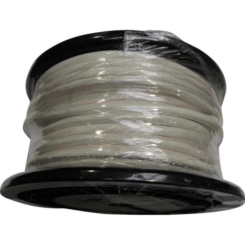 Silový kabel H05VV-F 5Gx1,5 mm, bílá (cívka) - metráž