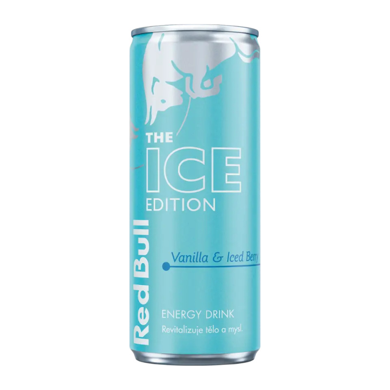 Red Bull Ice s příchutí vanilky a ledové borůvky