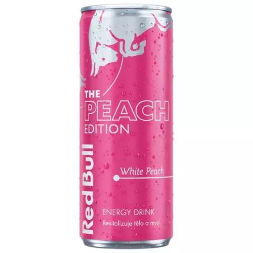 Red Bull Peach s příchutí bílé broskve