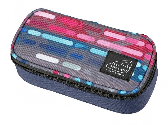Studentský penál WALKER CLASSIC - Lines Blue Pink