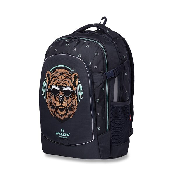 Školní batoh WALKER Fame Bear Buddy Dark Grey