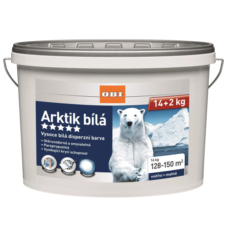 OBI Interiérová barva Arktik bílá matná 4 kg