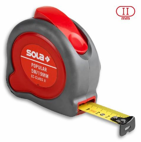 SOLA | POPULAR - Svinovací metr pro každodenní měření Délka: 8 m, šířka pásma: 25 mm