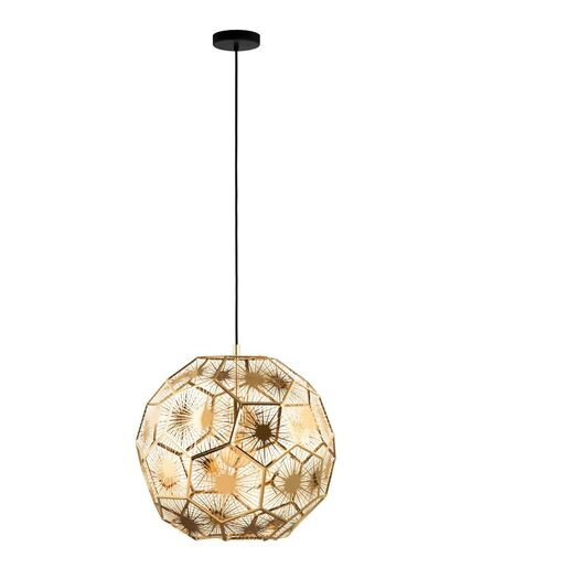 Závěsné osvětlení Eglo SKOURA mosaz 39756