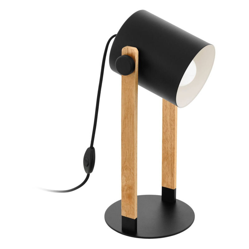 Eglo HORNWOOD stojací lampa černá, krémová ocel 43519