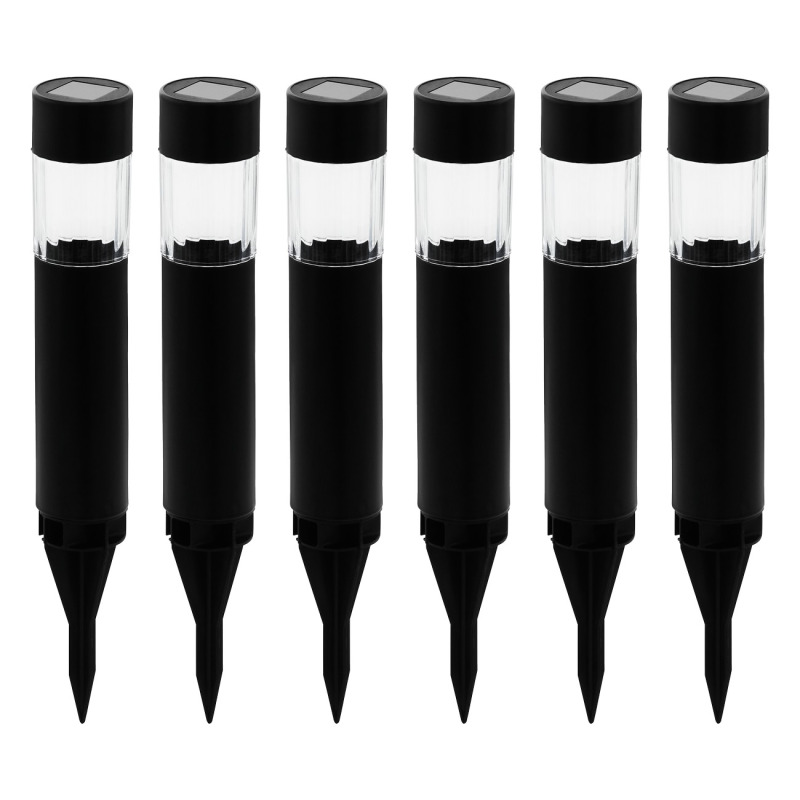 Set 6ks solární svítidlo ROSALBA černá O47 mm 06W EGLO