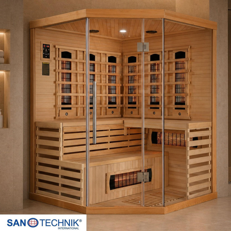 Sanotechnik Infrasauna Deluxe pro 3-4 osoby, 150 x 150 x 200 cm