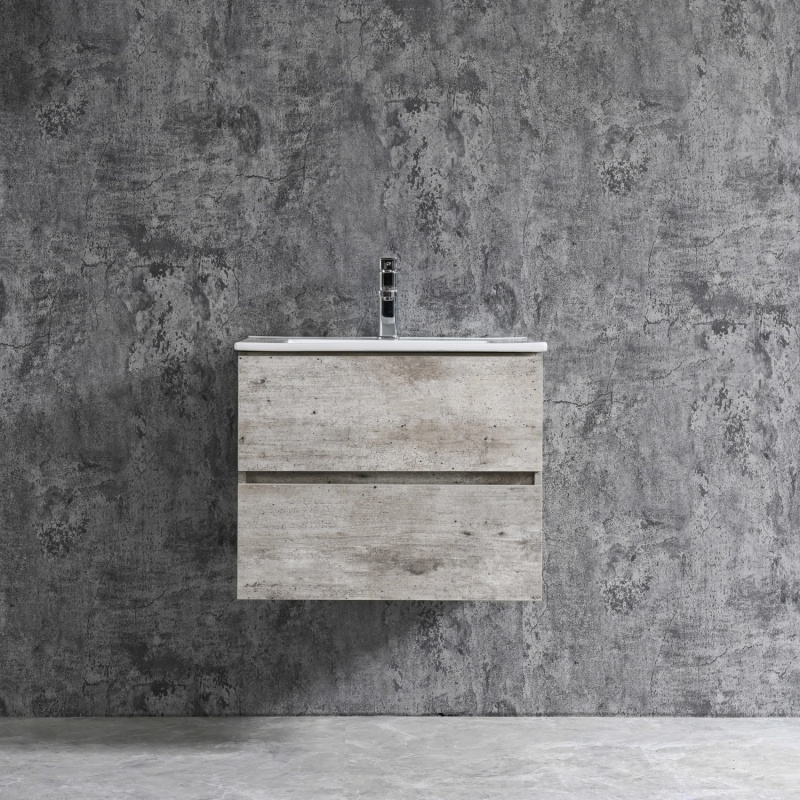 Sanotechnik Umyvadlová skříňka s umyvadlem Corbo, stříbrný dub, 60 cm