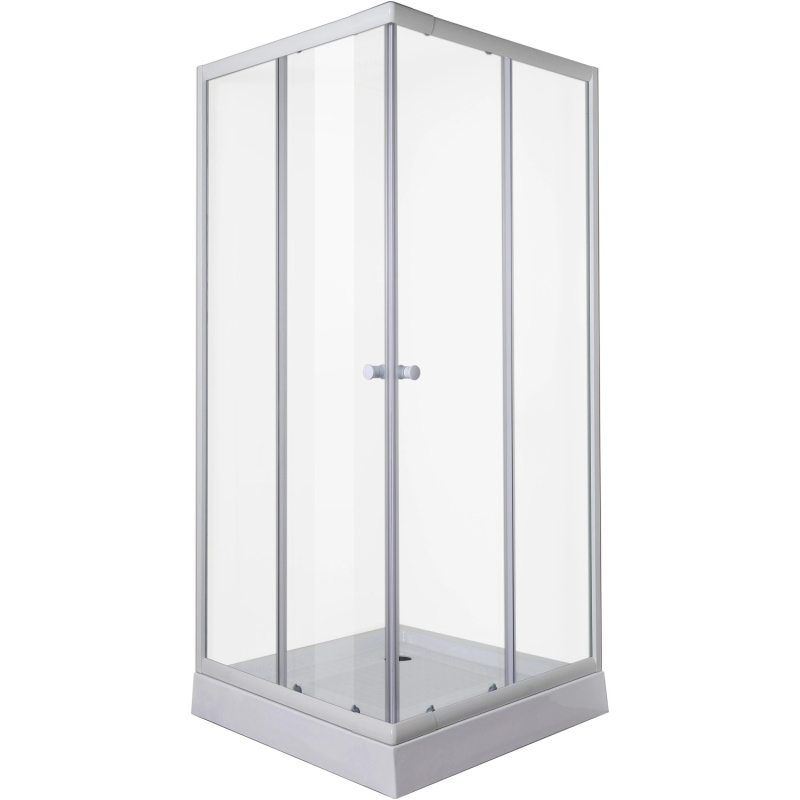 Sanotechnik Rohový sprchový kout B-LINE bílý 78,5-88 x 190 cm