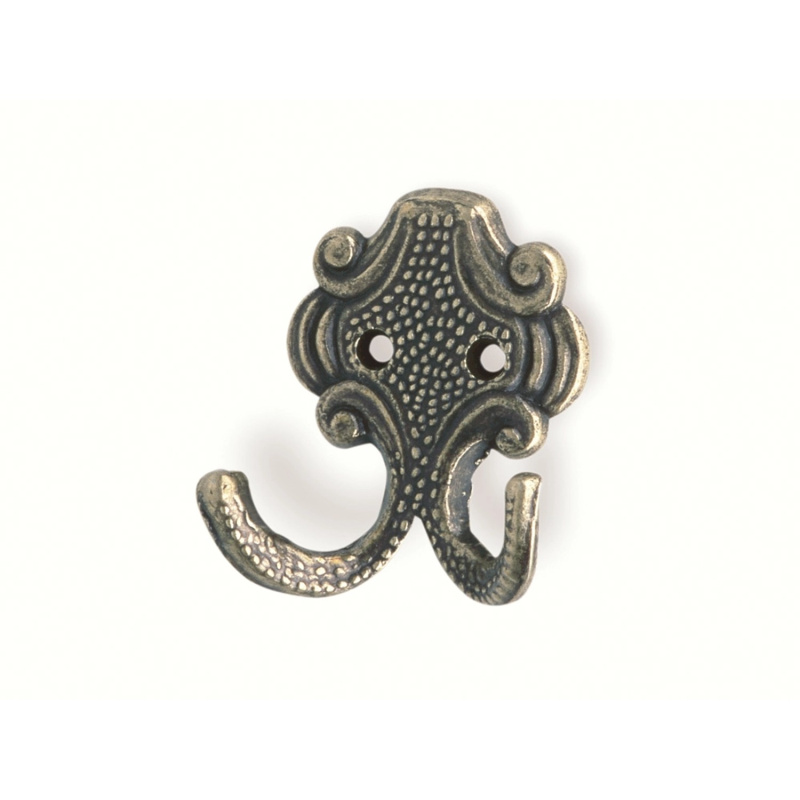 Háček 431 staromosazný leštěný 65 mm x 28 mm x 61 mm