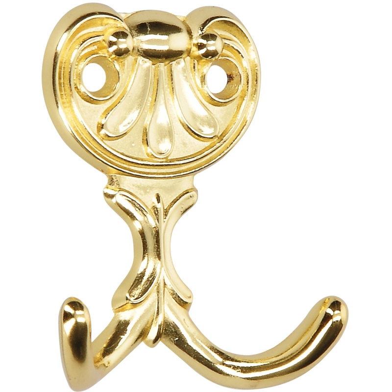 Siro Háček 505 kovový mosazný lesklý vzdálenost otvorů 24 mm