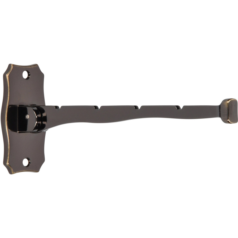 Sklápěcí háček kovový mosazný leštěný vzdálenost otvorů 64 mm