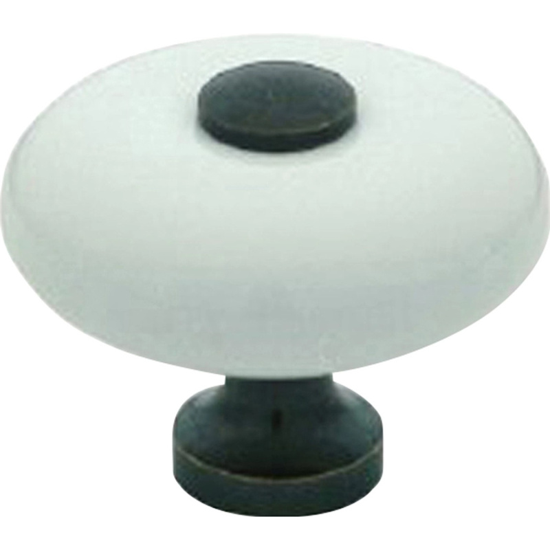 Knoflík SP5 porcelán černobílý 35 mm x 35 mm x 29 mm