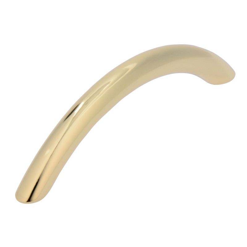 Siro Nábytkové madlo 908 zakřivené, kov lesklá mosaz 96 mm