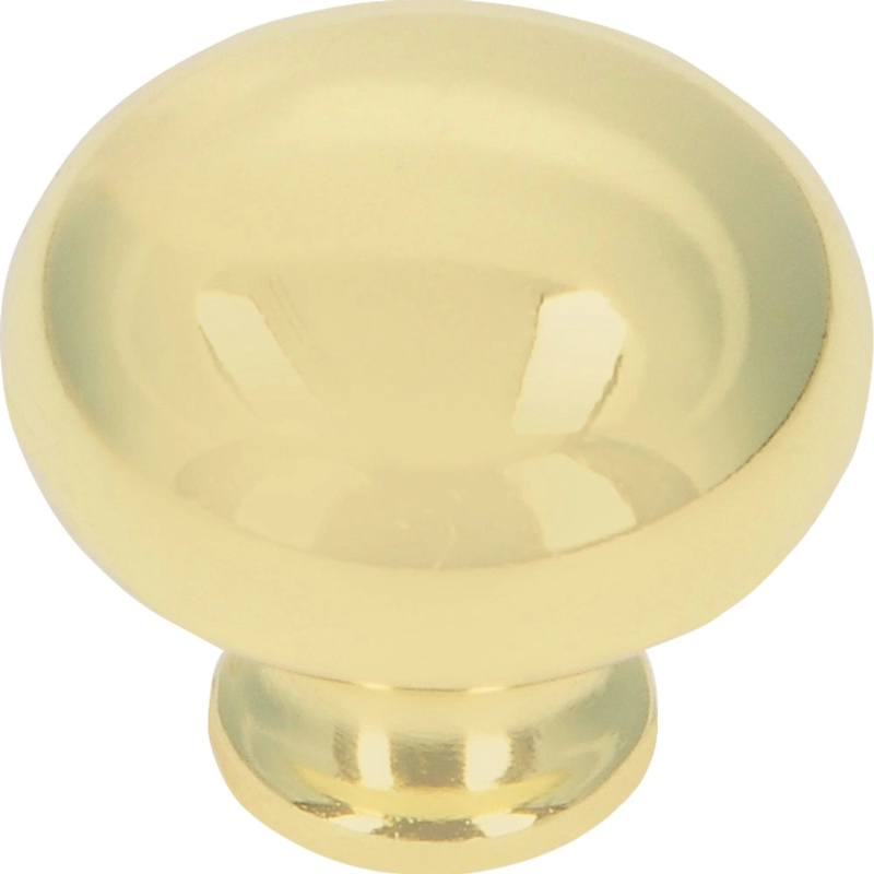 Siro Nábytkový knoflík 913, kov, mosazná barva, lesklý, průměr 32 mm