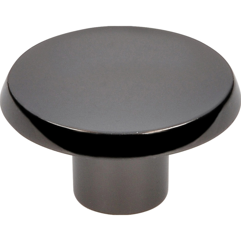 Siro Nábytkový knoflík, kov, černý/chromovaný, lesklý, průměr 37 mm