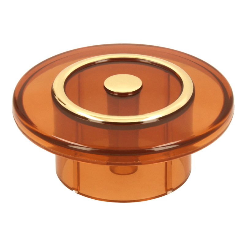 Siro Nábytková knopka SM440 kulatá, plast hnědá/zlatá 47 mm