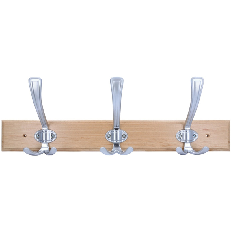 Siro Lišta s háčky 1161 buk lak., d. 500 mm, 3 háčky barva matný chrom