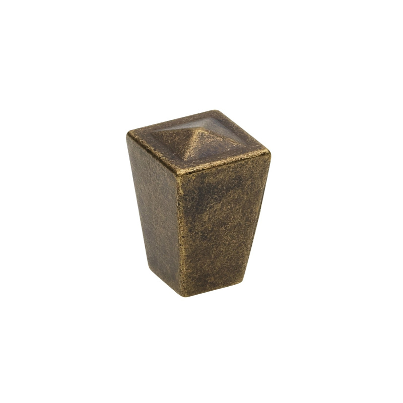 Siro Nábytková knopka 1548 čtvercová, kov staromosaz 18 mm