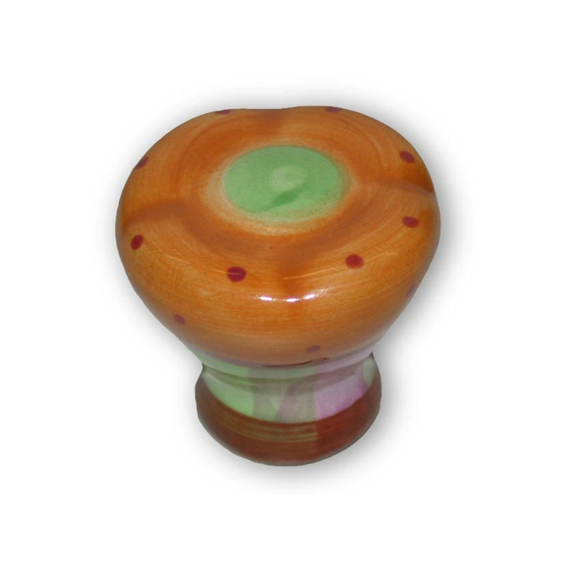Knoflík SP55 porcelán oranžový 34,5 mm x 20,5 mm x 31,5 mm
