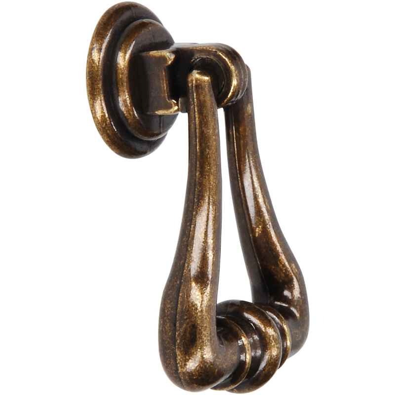 Siro Závěsná úchytka 1705-55 kov mosaz starožitný vzhled 55 mm x 36 mm x 18 mm,