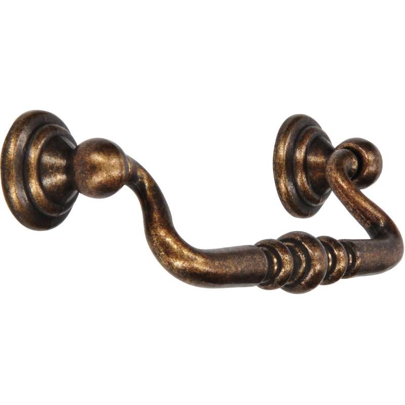 Siro Závěsná úchytka 1704 kov mosaz starožitný vzhled vzdálenost otvorů 96 mm, 2