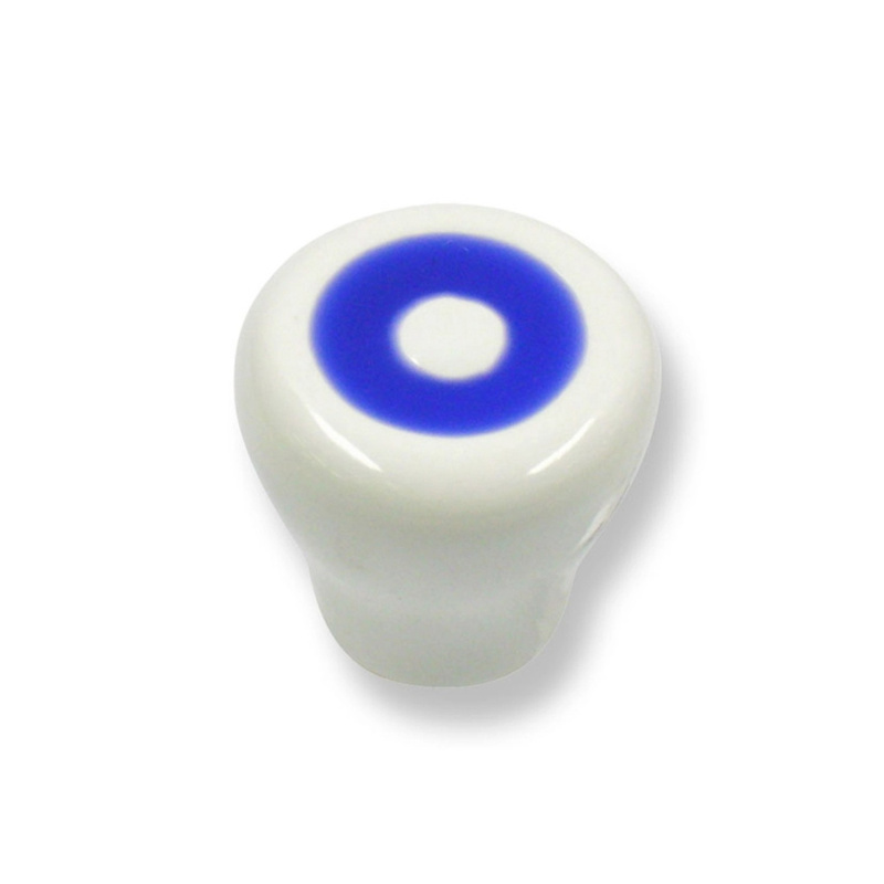 Knoflík SP69 porcelán modrobílý 26 mm x 16 mm x 25 mm