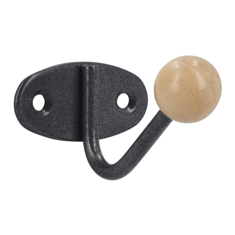 Siro Háček na kabáty 1294 kov šedý/javor 32 mm