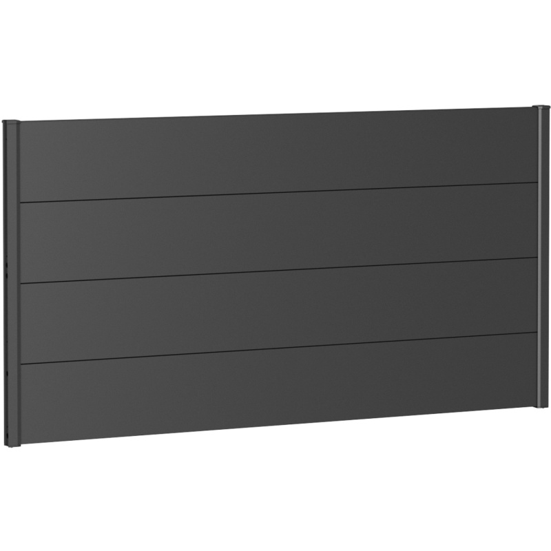 Biohort Plný plot bez prosklení tmavě šedý, 180 x 90 cm